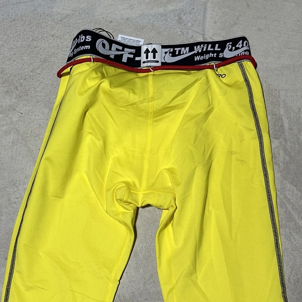 Men's Nike Pro Off-White Tights Opti Yellow Size Small CN5532-731 NWT $160 - Picture 11 of 14